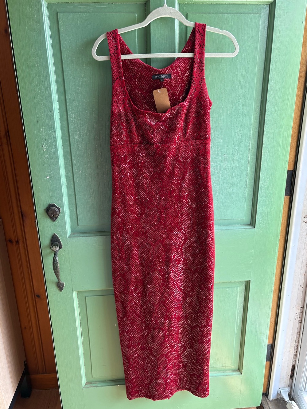 Vintage Betsey Johnson Velvet Snakeskin Dress